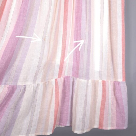 Rails Women’s Amaya LINEN Blend Striped Midi Tunic Dress Juliette Stripe LARGE - Picture 12 of 15